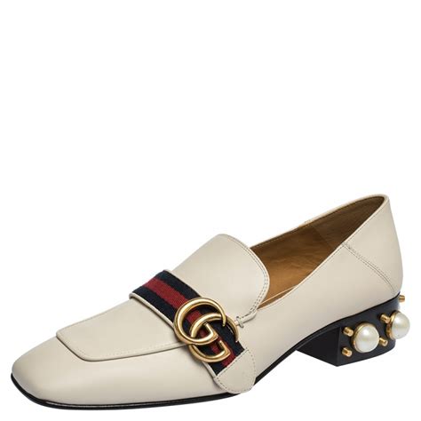 gucci pearl bow shoes|Gucci shoes for women.